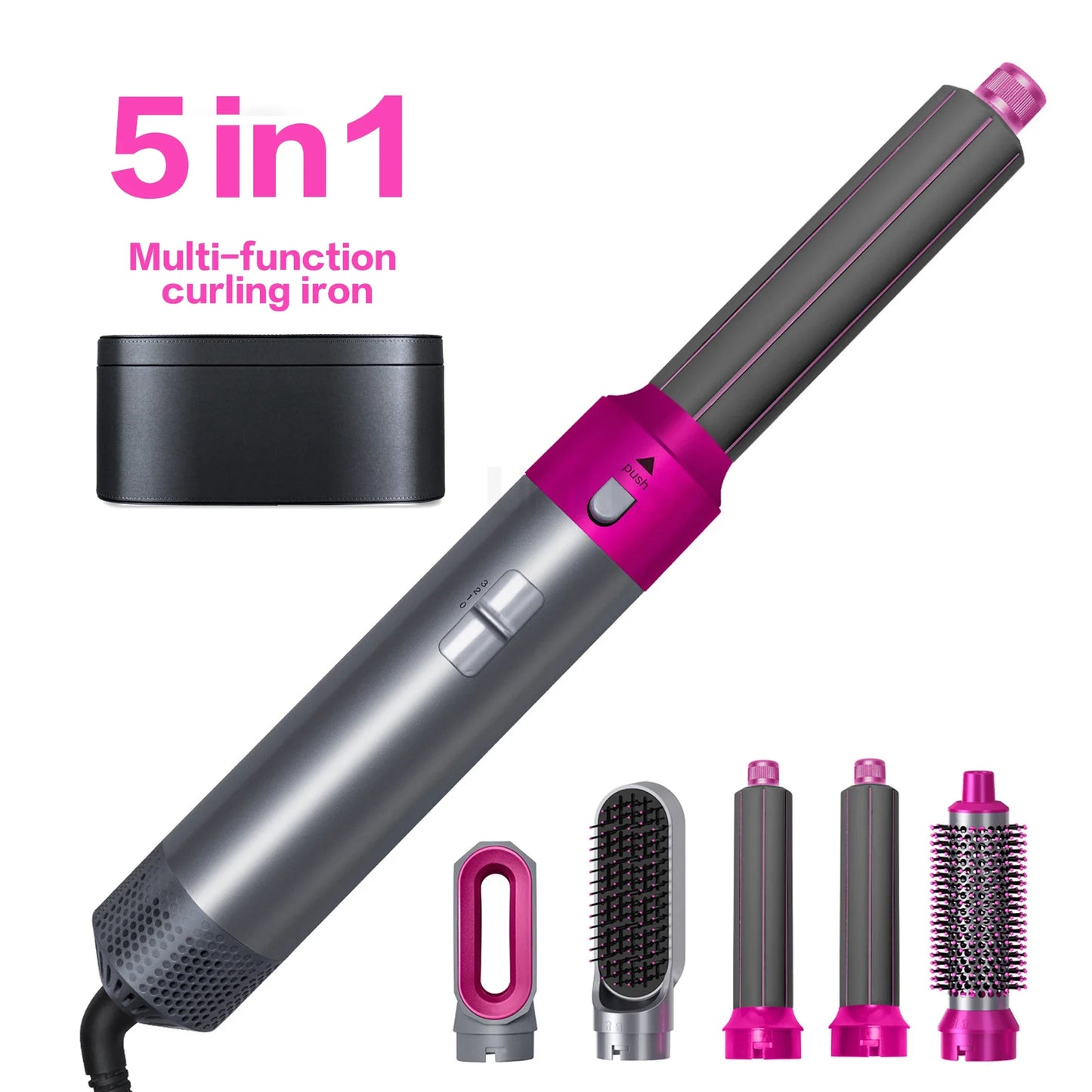 Hot Air Styling Comb 5 in 1 Hair Curler Auto Curler Professional Straightener Multi-Function Styler Hair Dryer