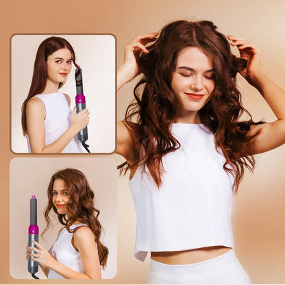 Hot Air Styling Comb 5 in 1 Hair Curler Auto Curler Professional Straightener Multi-Function Styler Hair Dryer